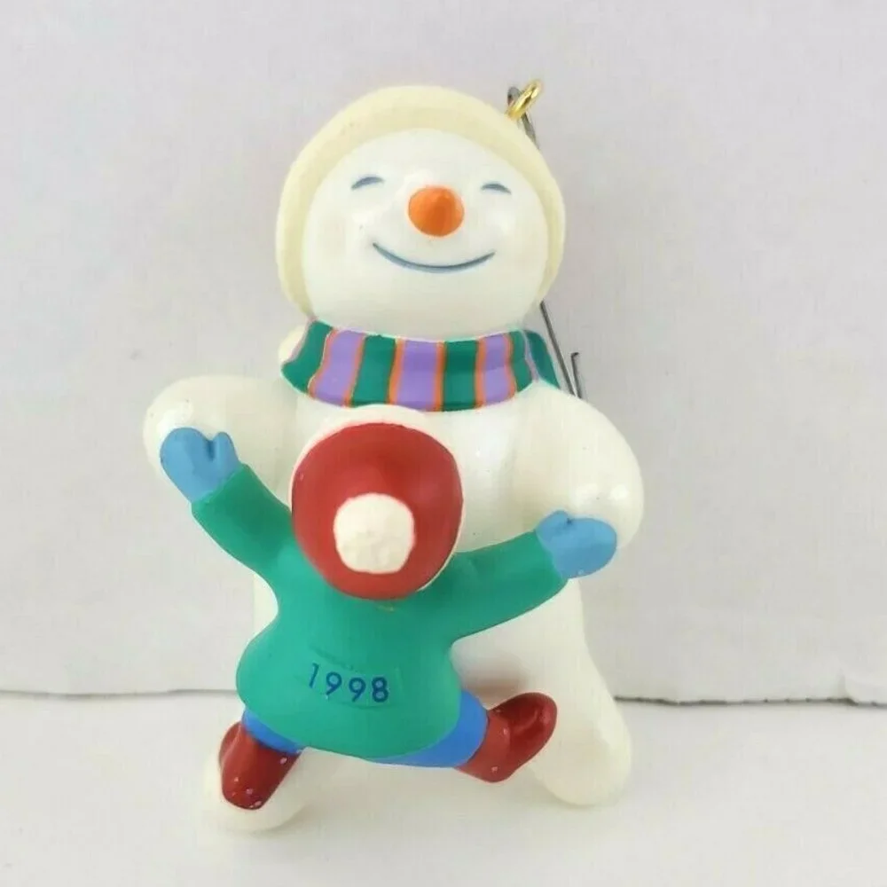 VTG Hallmark Keepsake Ornament - 1998 Fancy Footwork - Dancing Snowman & Child
